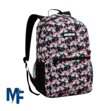 Mochila Denlex Feminina Preta arco-íris