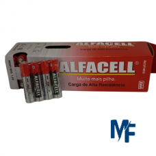 Pilha AAA AlfaCell, cx com 60 peças