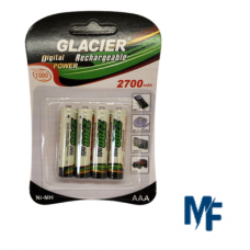 Pilhas Recarregavel AAA Glacier, com 4